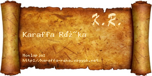 Karaffa Réka névjegykártya