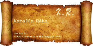 Karaffa Réka névjegykártya