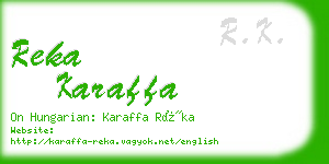 reka karaffa business card